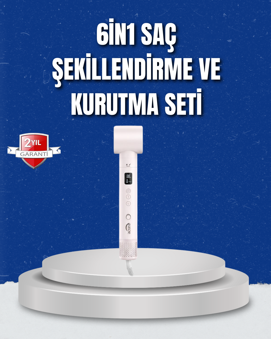 Negatif İyon Teknolojili 6-in-1 Profesyonel Saç Şekille...