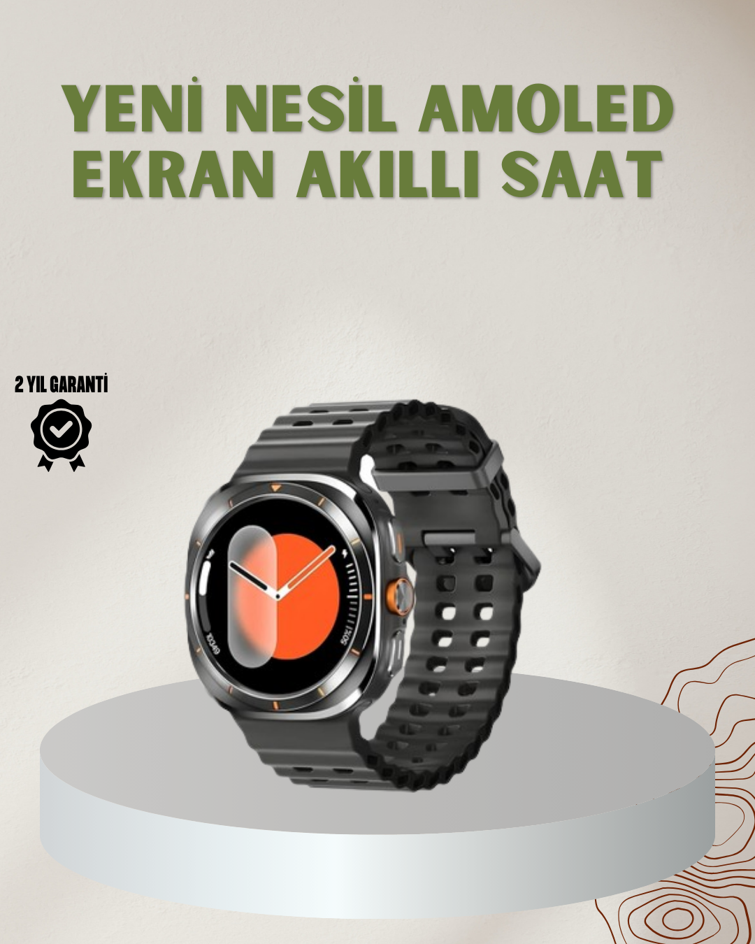 1.62 İnç Akıllı Saat Arama Özellikli Sağlık ve Spor Takibi