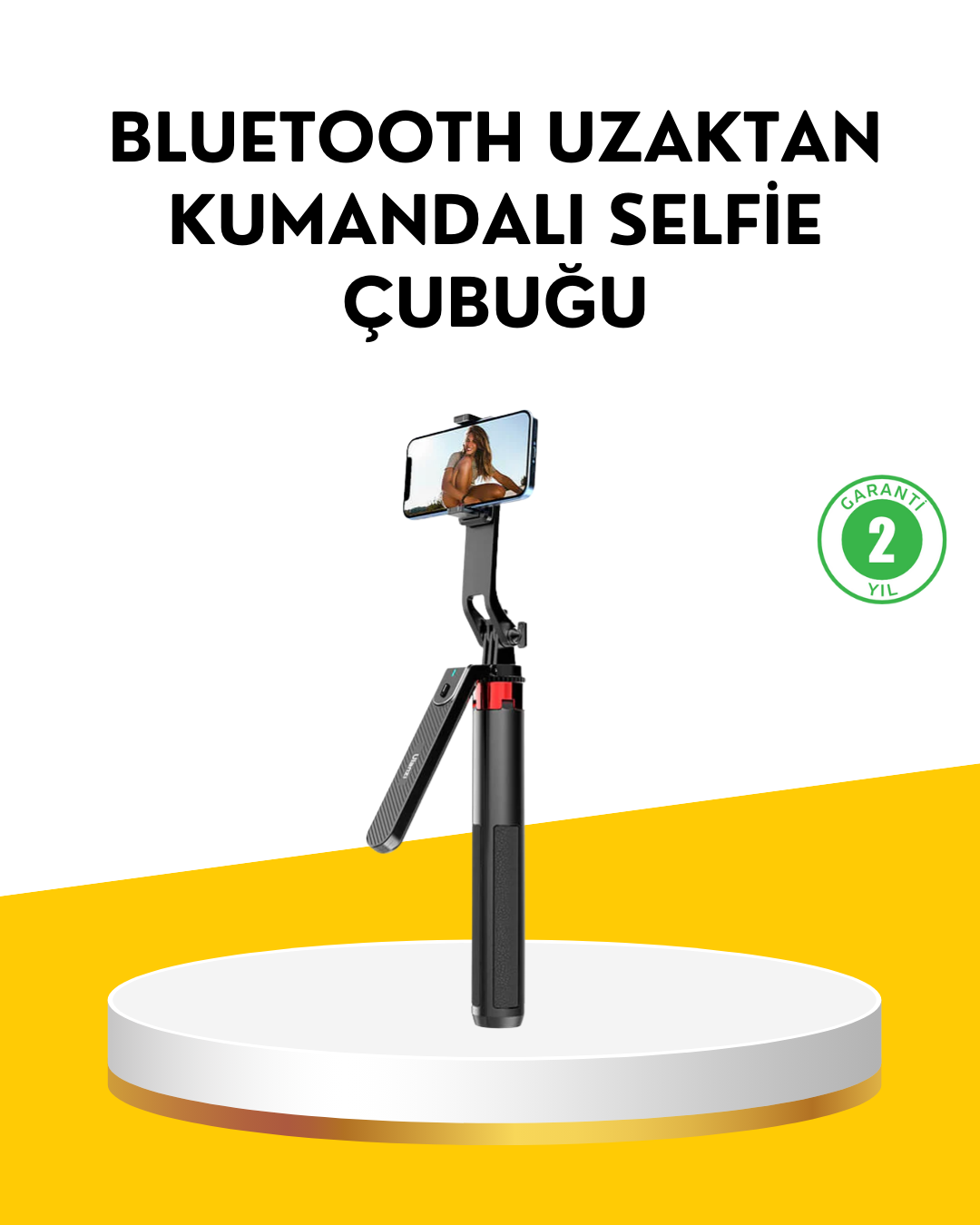 Tripodlu Selfie Çubuğu Uzaktan Kumandalı Canlı Yayın Uyumlu