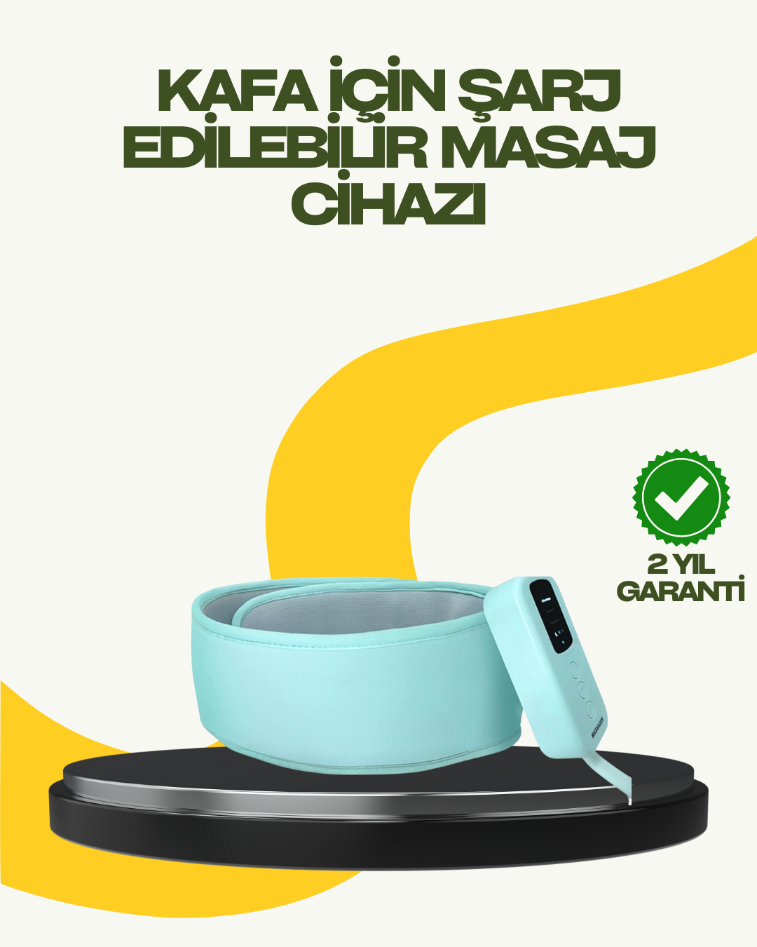 Isıtmalı Baş Masaj Aleti Rahatlatıcı ve Stres Giderici Tasarım