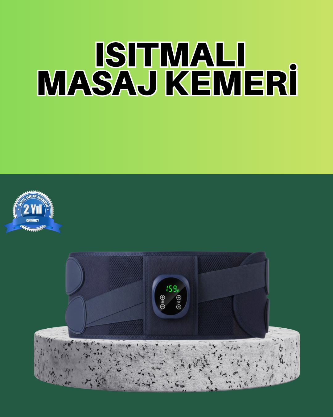 Titreşim ve Isı Özellikli Masaj Kemeri Ayarlanabilir