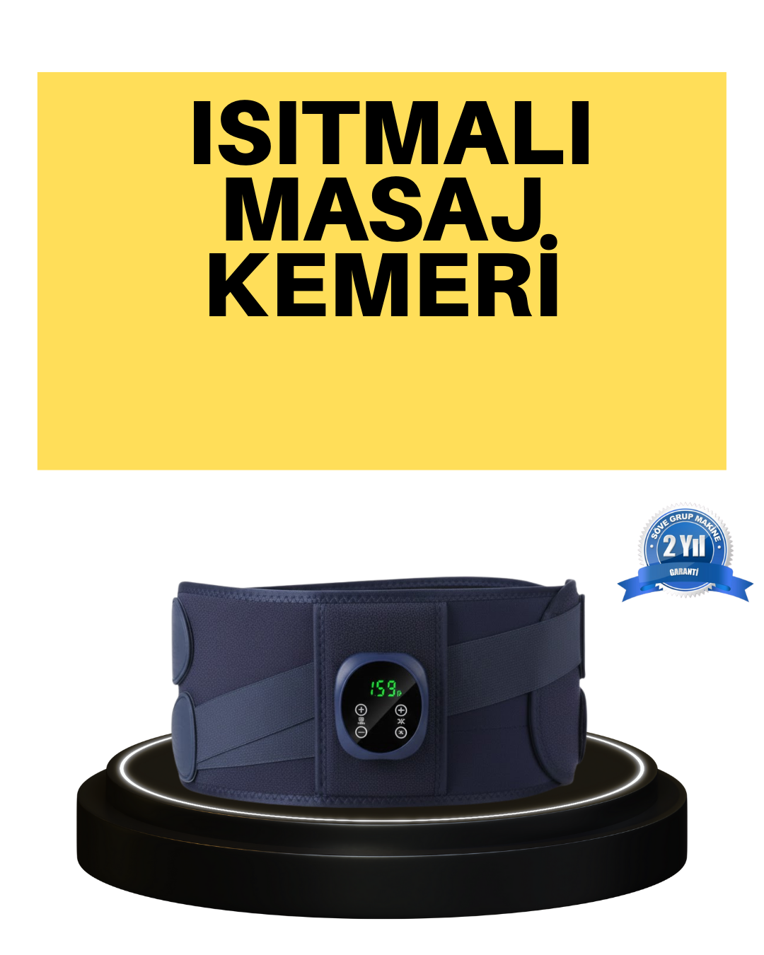 Isıtmalı Masajlı Bel Destek Kemeri Ev Tipi Kullanım