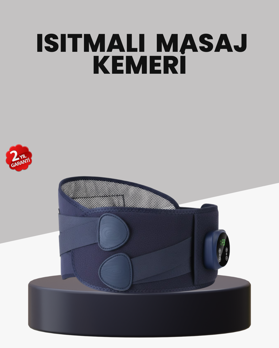 Titreşimli Masajlı Bel Kemeri Isıtmalı Destekli