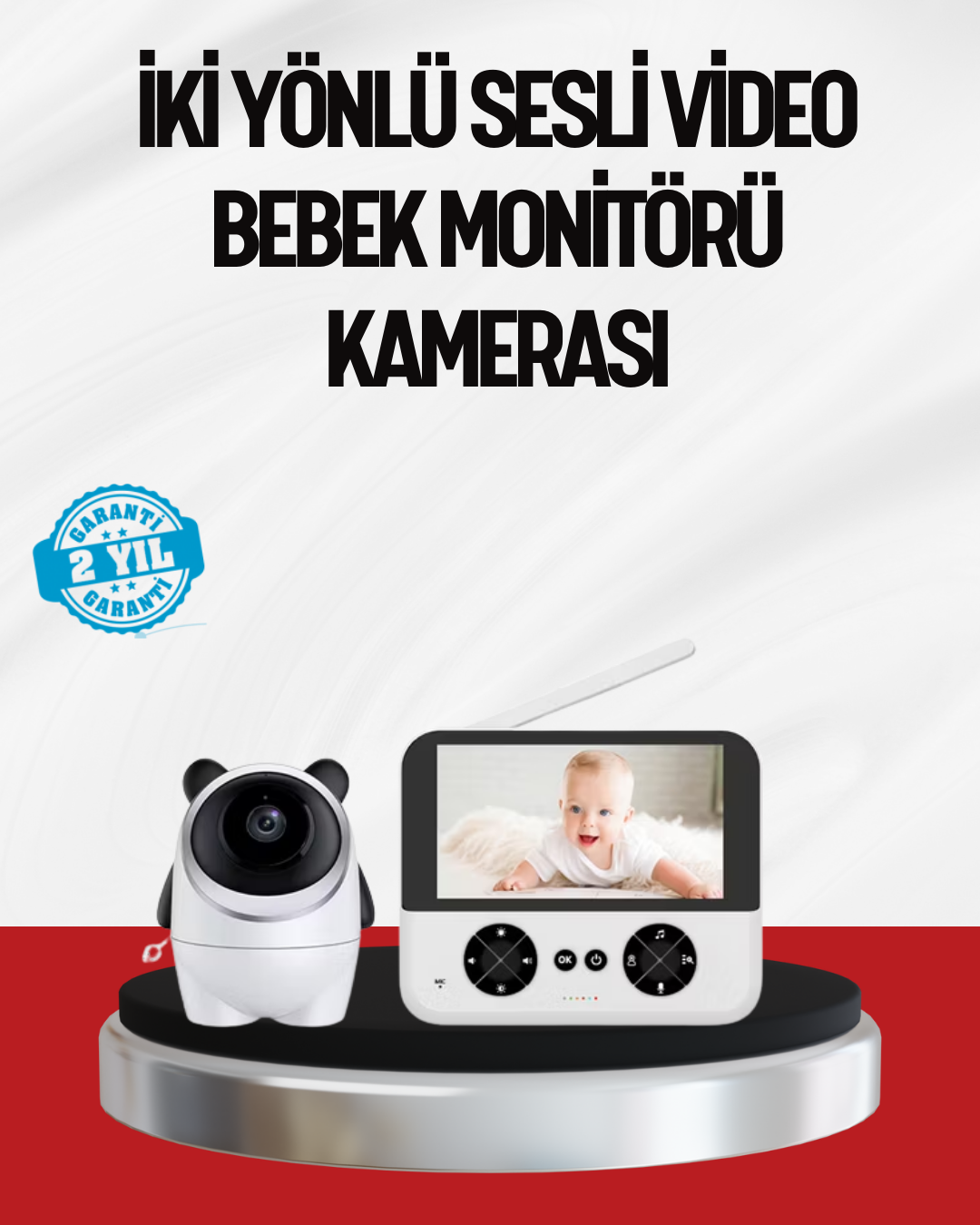 Görüntülü Bebek Monitörü 4.3 İnç Ekran ve Sesli İletişim