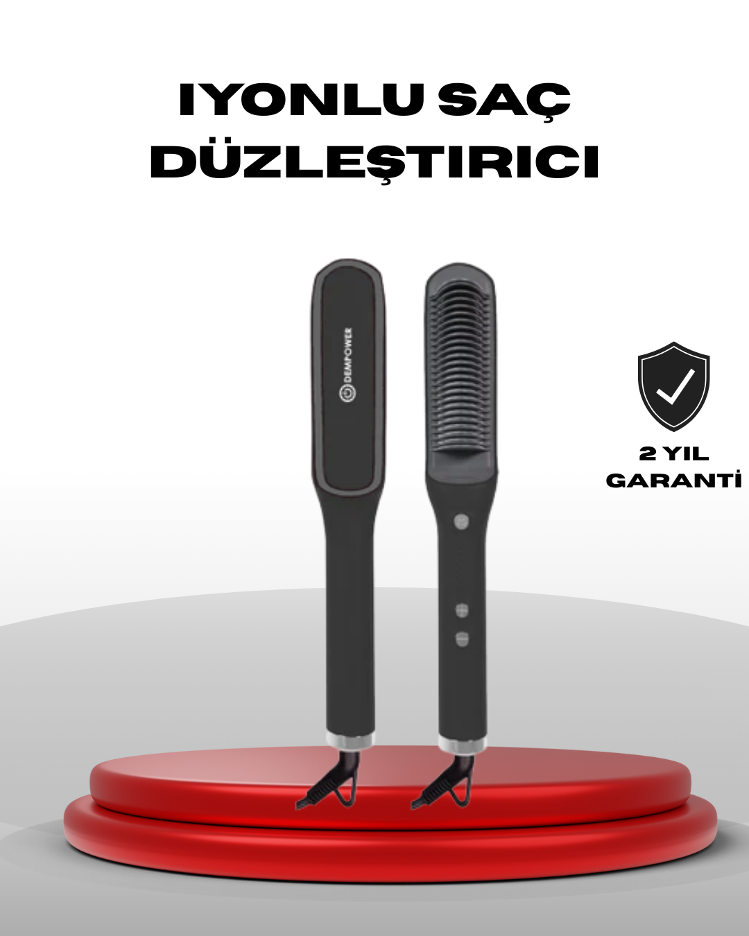 İyonlu Saç Düzleştirici Tarak Hızlı Isınma ve Ayarlanabilir Isı