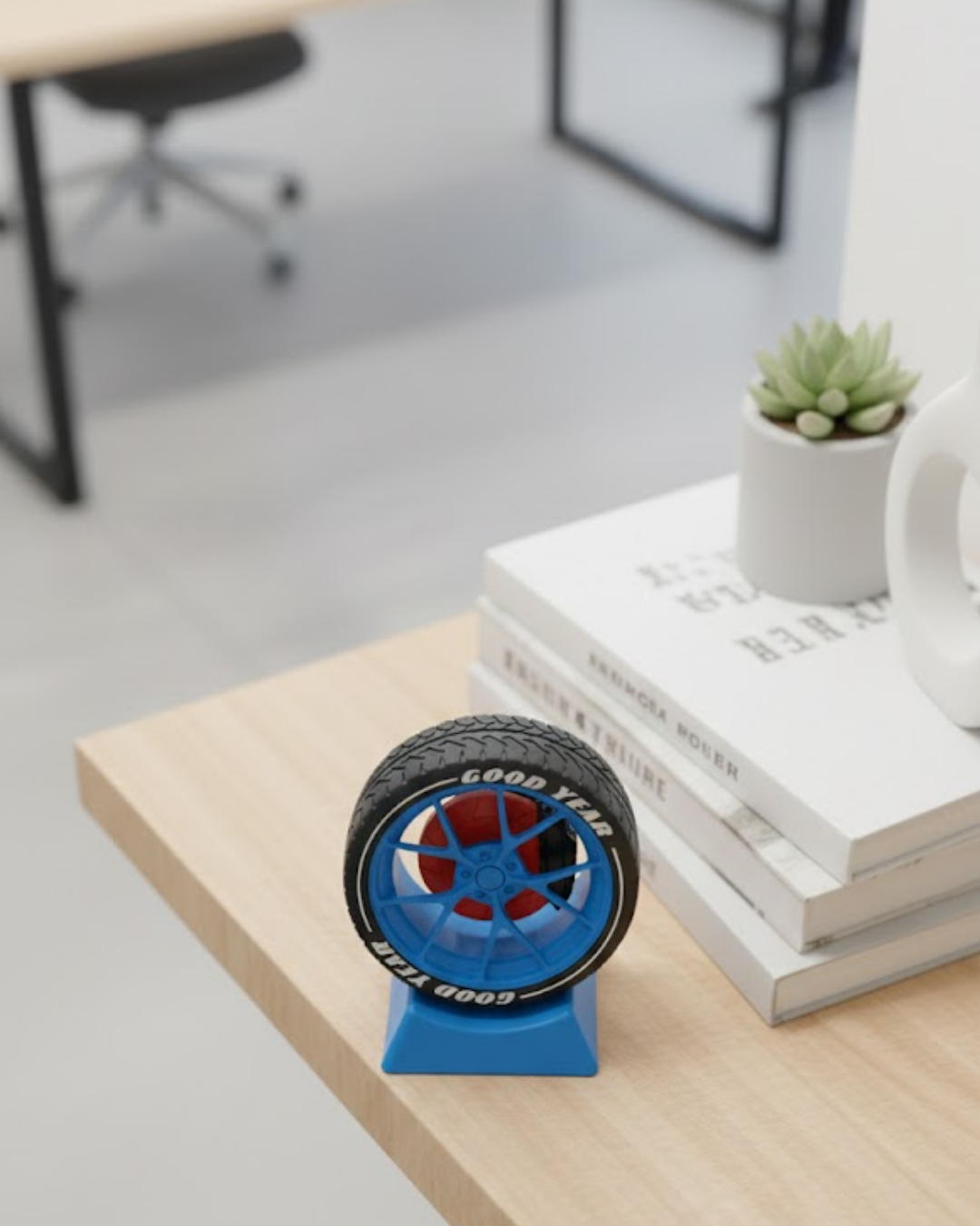 Otomobil Jant Görünümlü Masa Üstü Ofis Süsü