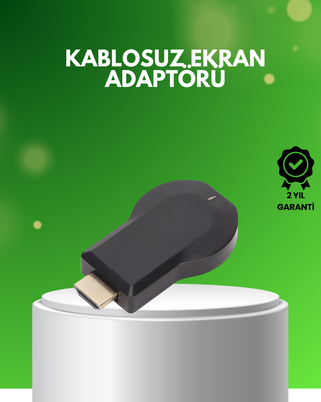 1080p Ultra HD Kablosuz Ekran Yansıtma Dongle – Miracast / AirPlay / DLNA