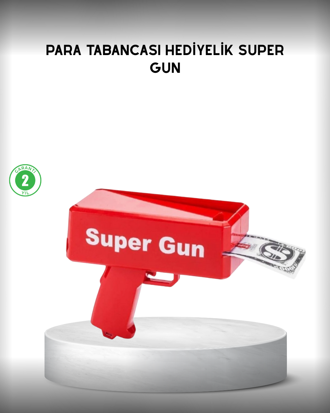 Para Dolar Saçma Para Atma Tabancası Otomatik Kırmızı Oyuncak