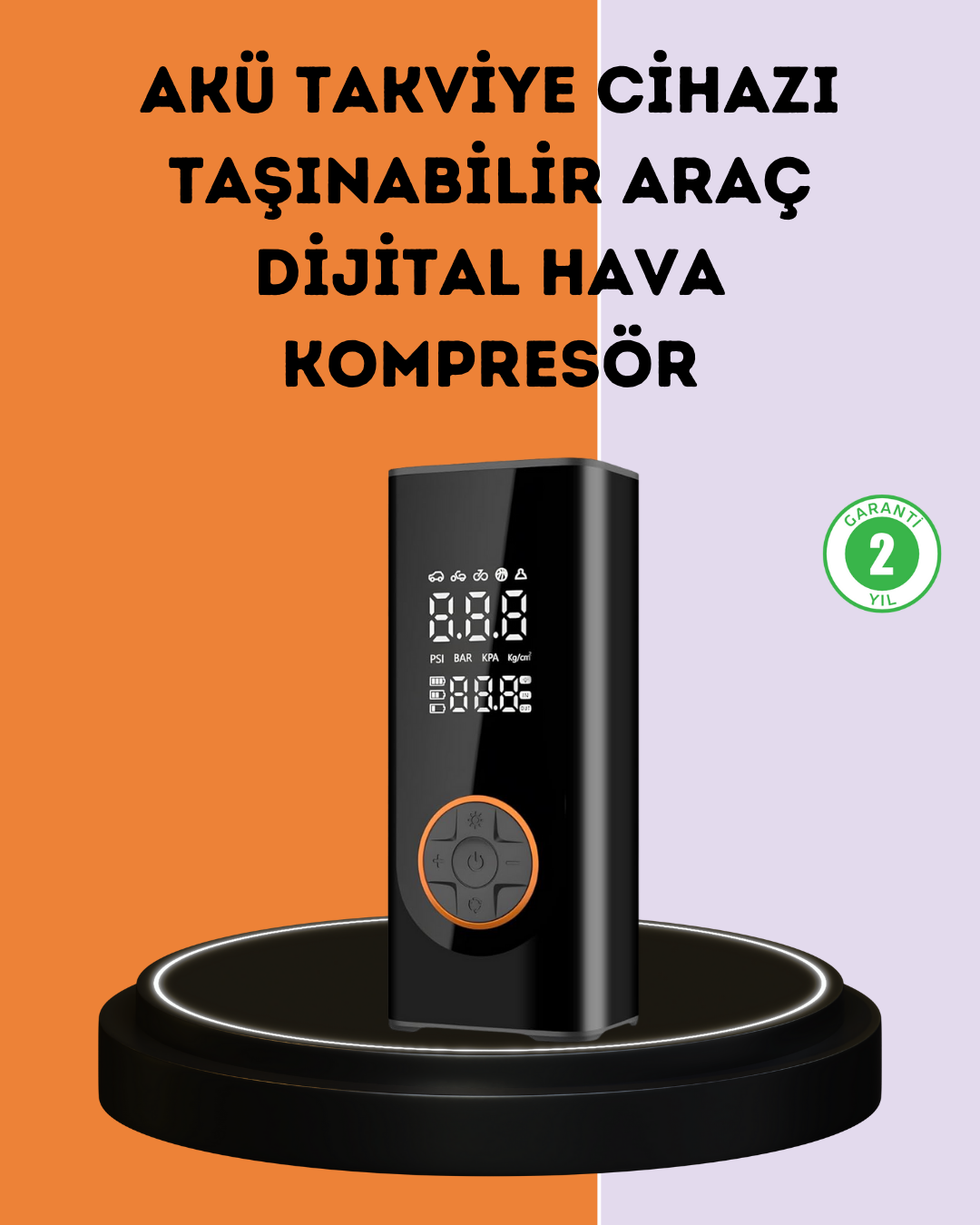 150 PSI Dijital Hava Pompası Akü Takviye