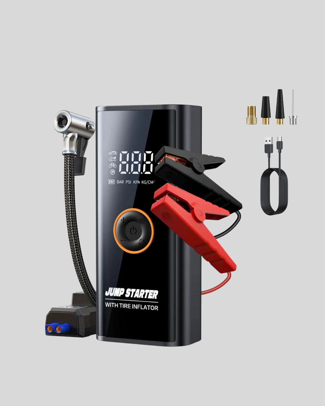 150 PSI Dijital Hava Pompası Akü Takviye ve Powerbank Özellikli