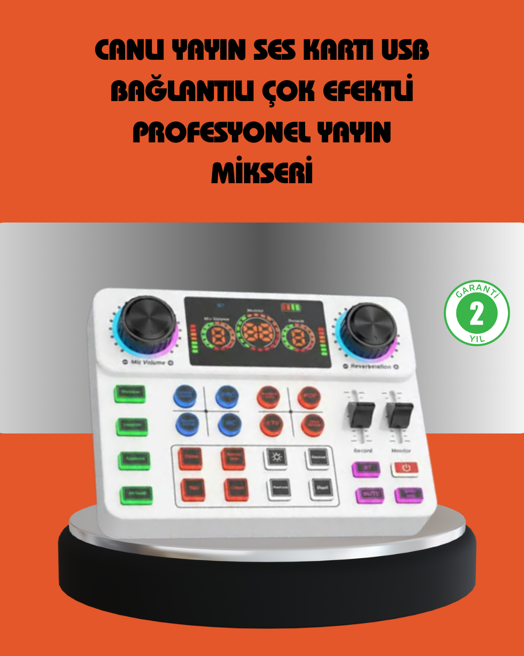Bluetooth Bağlantılı Karaoke ve Yayın Ses Kontrol Ünite...