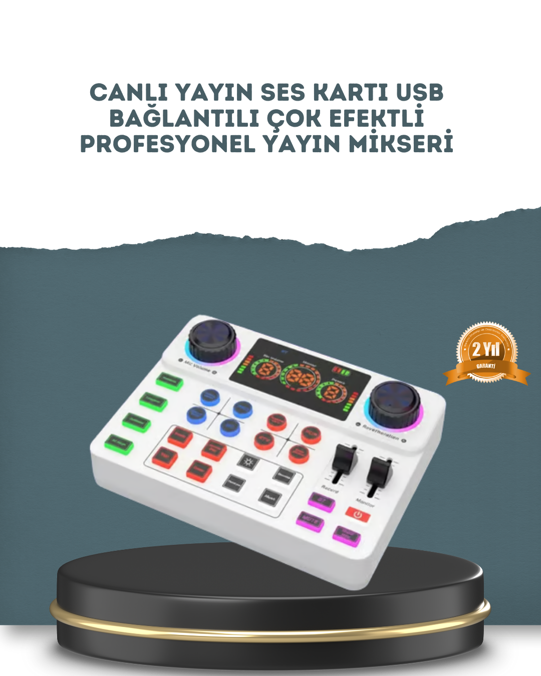 Gürültü Engelleme Özellikli Canlı Yayın Ses Kartı