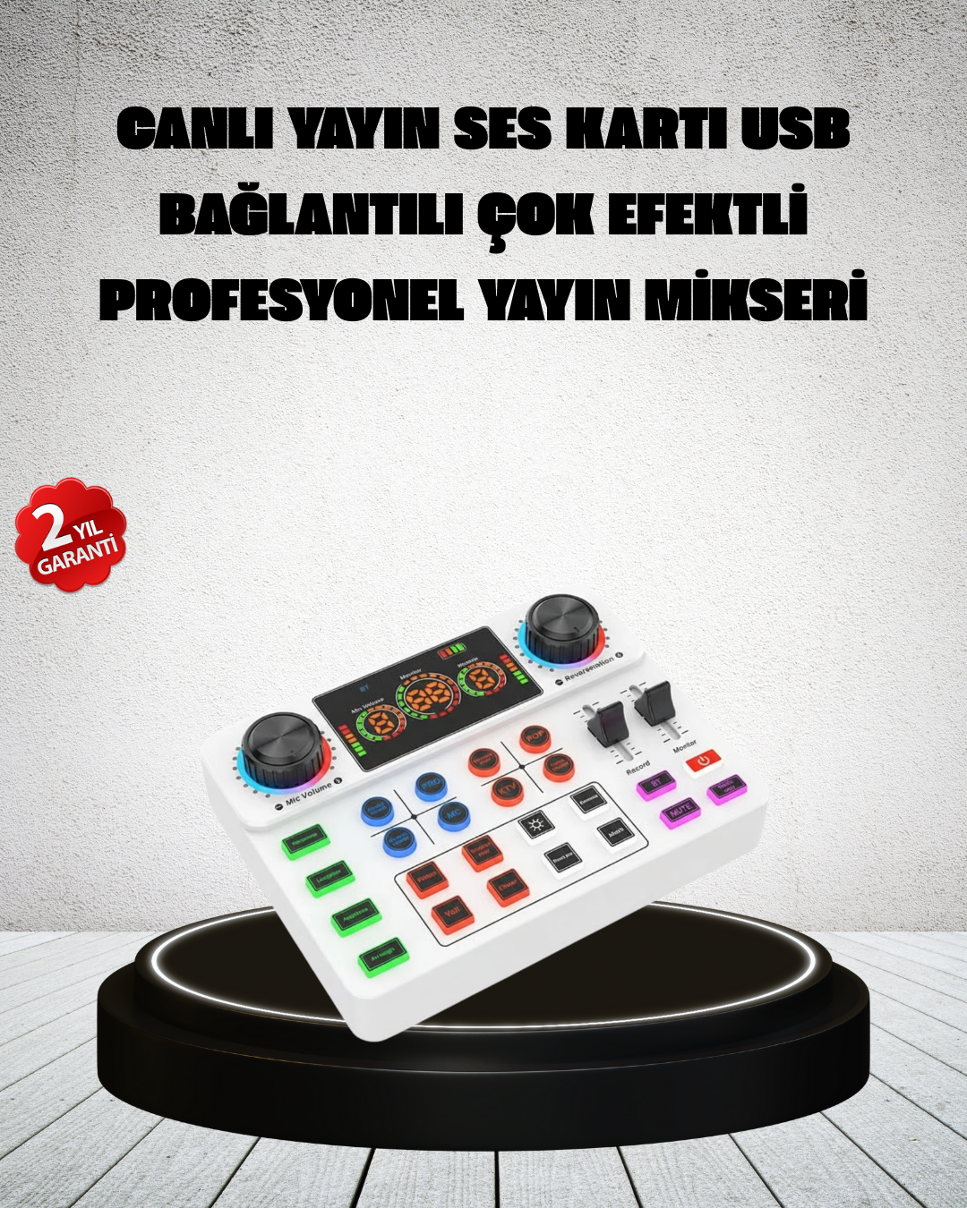 Canlı Yayın ve Karaoke İçin Profesyonel Ses Kartı Bluet...