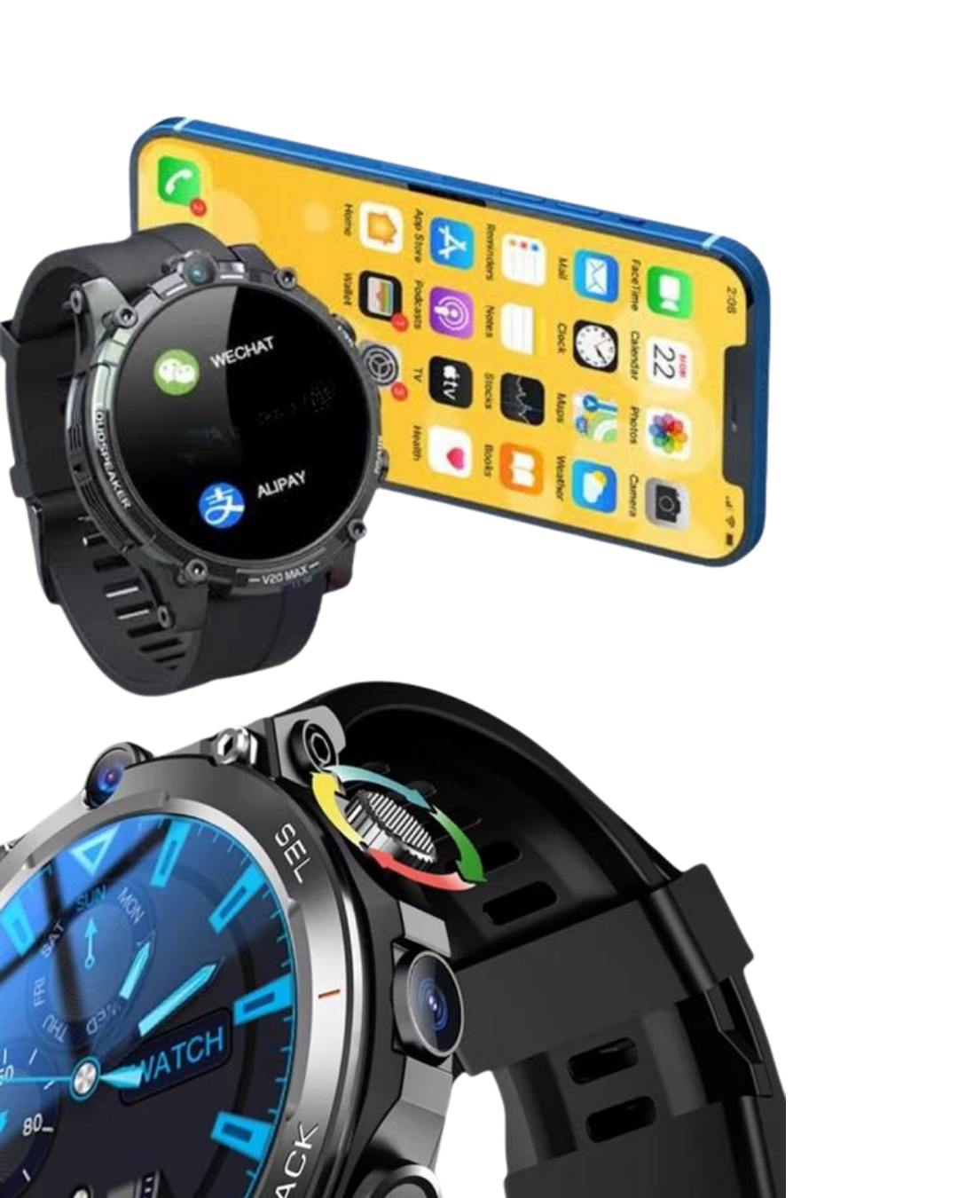 Akıllı Saat Yeni Model Sesli Asistan Bildirim Görme Bluetooth Bağlantılı Müzik Dinleme