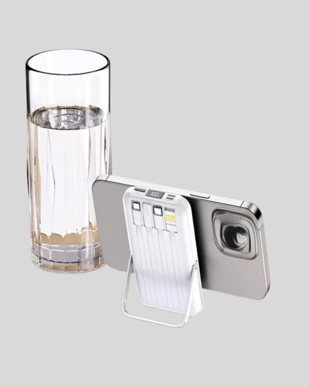 LCD Göstergeli Manyetik Powerbank Type C USB Girişli