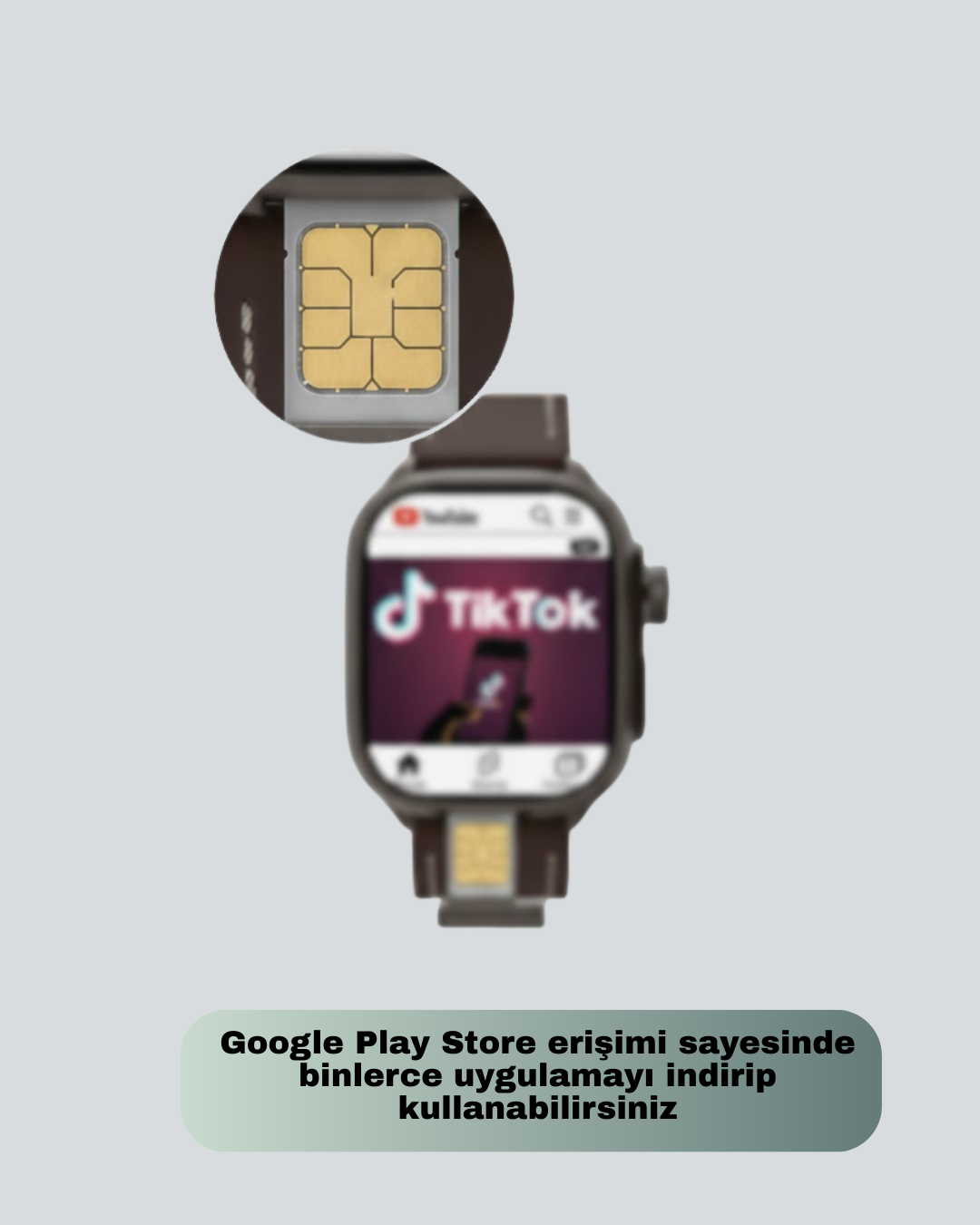 AMOLED Ekranlı Akıllı Saat WhatsApp TikTok YouTube