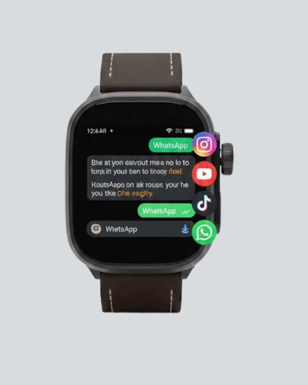 AMOLED Ekranlı Akıllı Saat WhatsApp TikTok YouTube