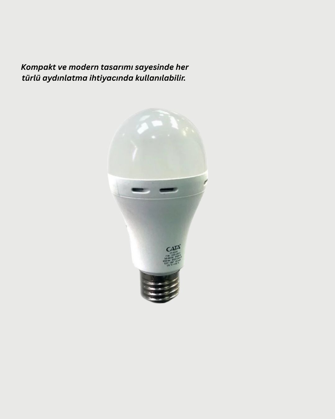 Acil Durumlar İçin Şarjlı LED Ampul 6400K Soğuk Beyaz 30 Watt