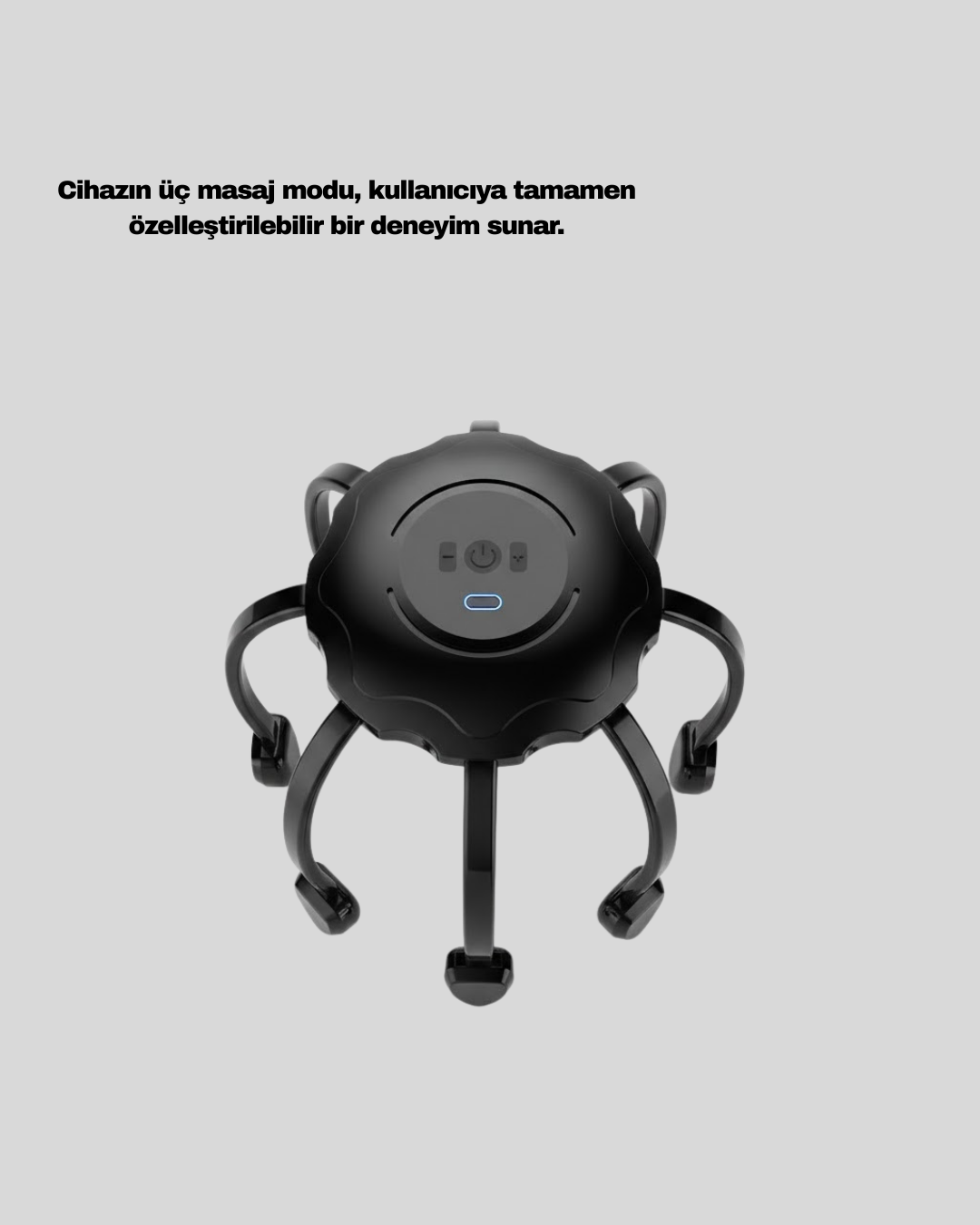 Çok Noktalı Elektrikli Kafa Masaj Cihazı 3 Modlu Rahatlatıcı Masaj