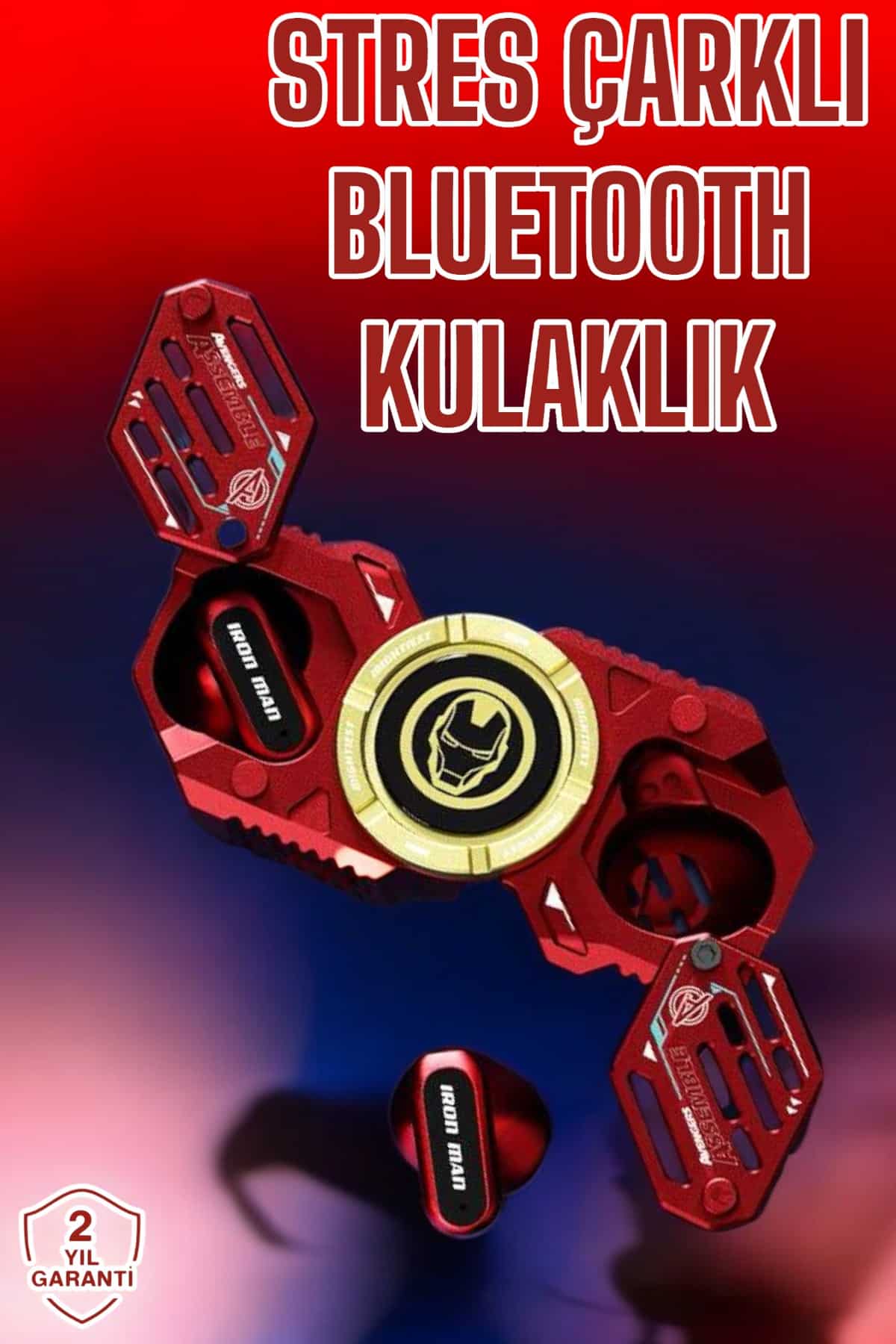Bluetooth Kulaklık Stres Çarklı Döndürülebilir Uzun Şar...