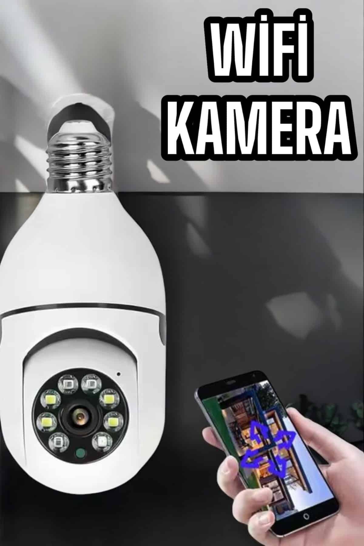 Wifi Kamera Duylu Ampul Görünümlü 360 Derece Dönebilen ...