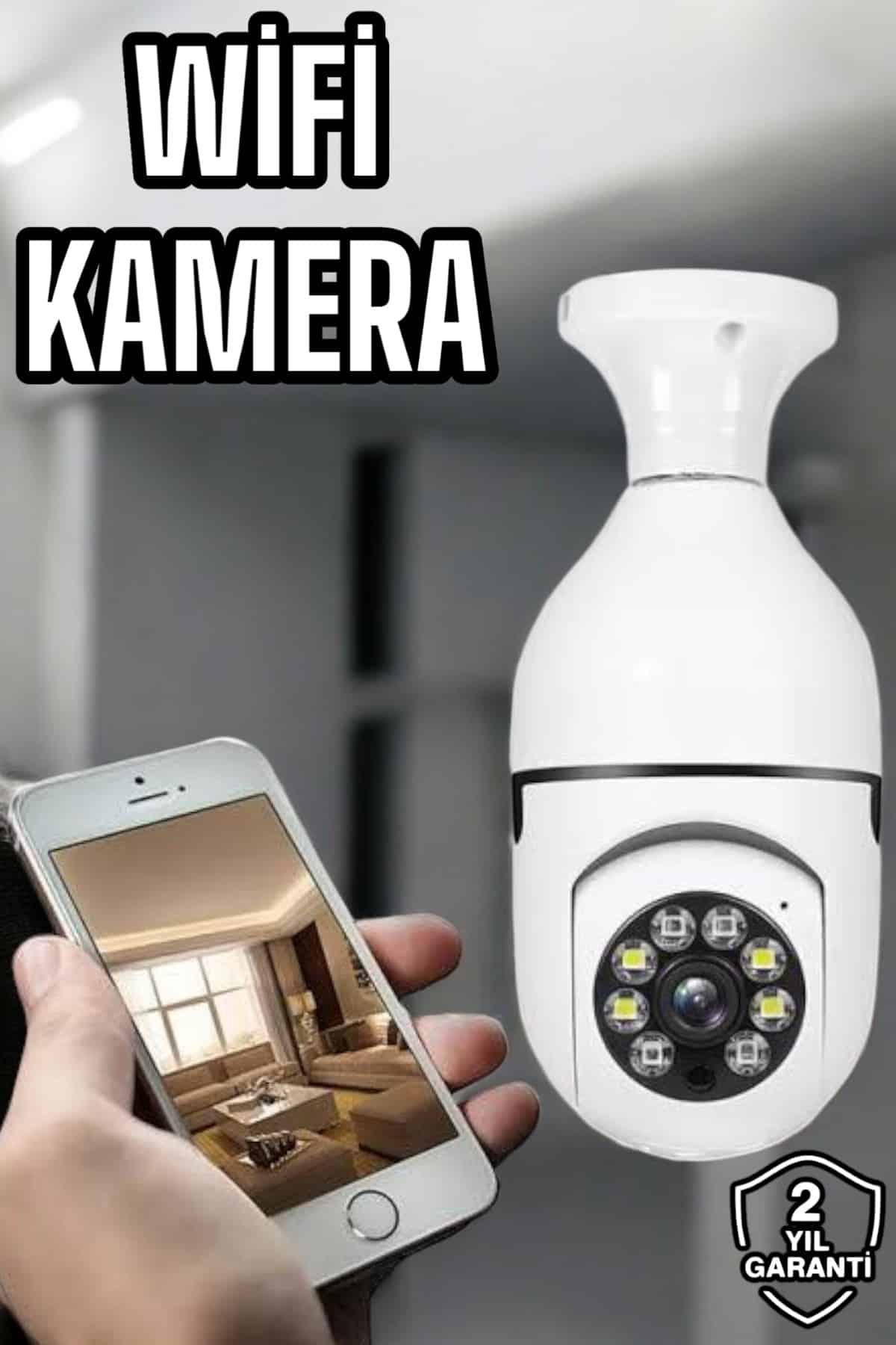 Ampul Görünümlü Güvenlik Kamerası Duylu Wifi Kamerası D...