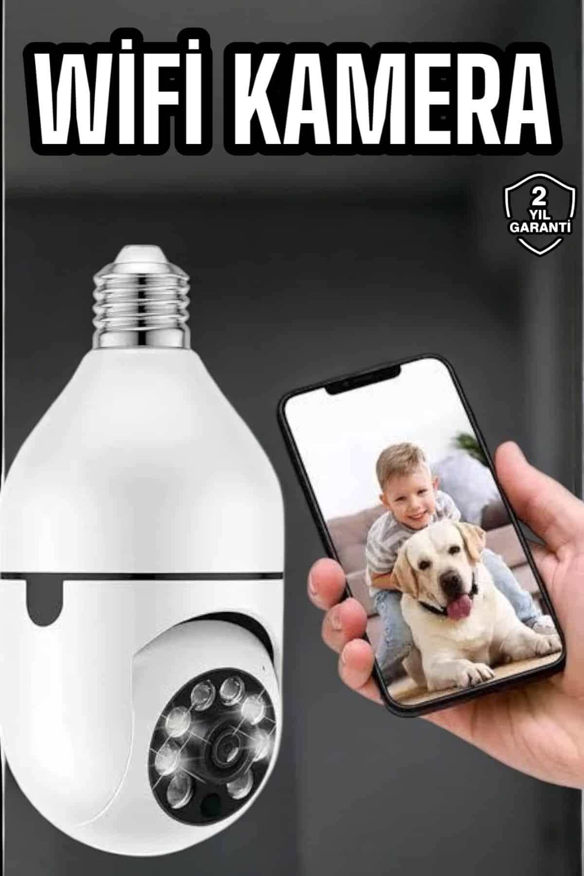 Güvenlik Kamerası Wifi Kamera Duylu Ev Kamerası Wifi Ba...