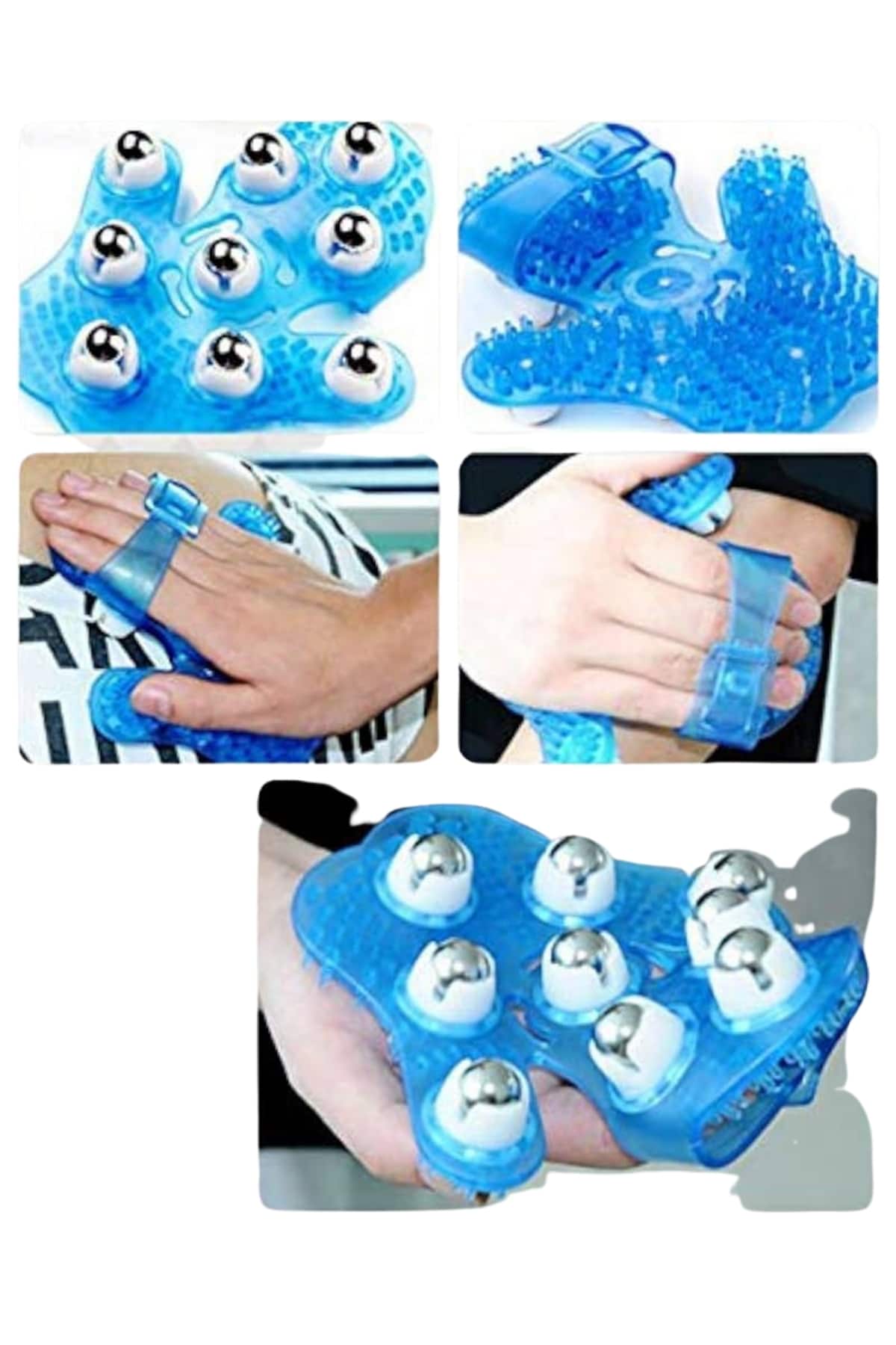 Giyilebiilir Masaj Eldiveni 9 Bilyeli Tüm Vücut Masajına Uygun