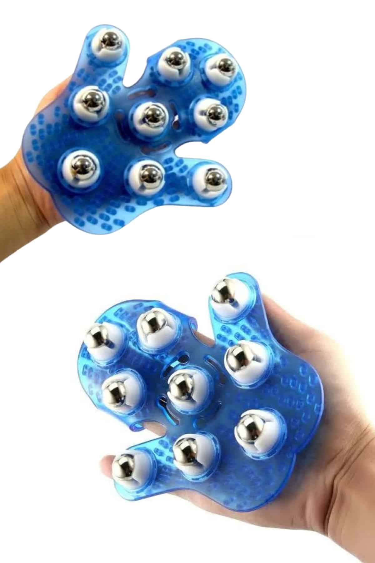 9 Bilyeli El Şeklinde Omuz Bacak Masaj Aleti Masaj Eldiveni Giyilebilir Plastik Vücut Sıkılaştırıcı