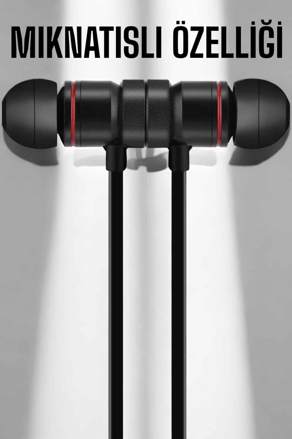 Kablolu Mıknatıslı Sport Kulaklık Bluetooth Bağlantılı