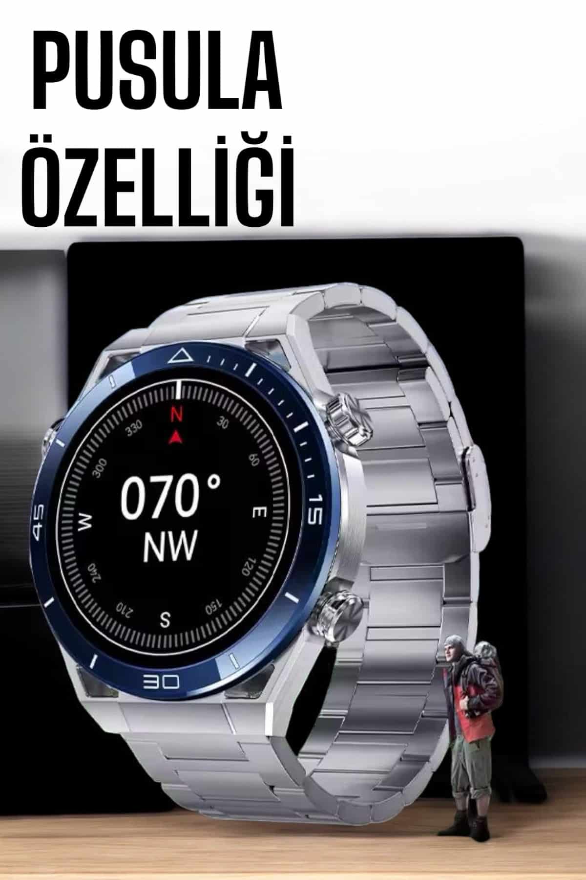 Akıllı Saat Yeni Nesil Bluetooth Bağlantılı Uyku ve Sağlık Takibi NFC ve GPS