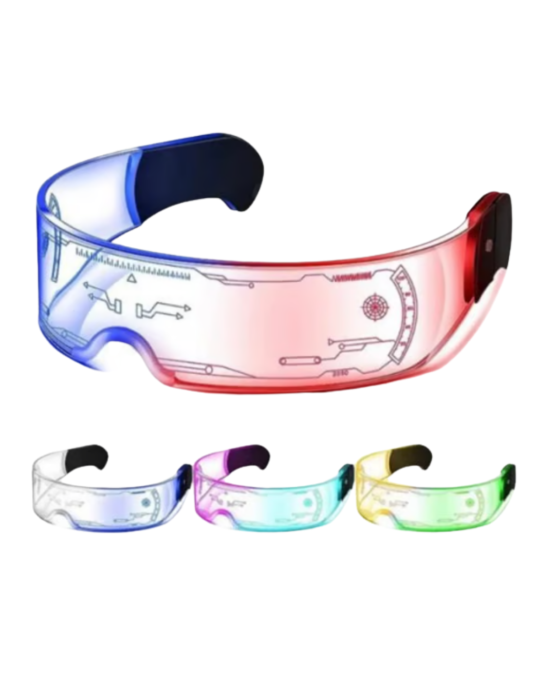 Çok Renkli LED Parti Gözlüğü Ergonomik ve Hafif Tasarım