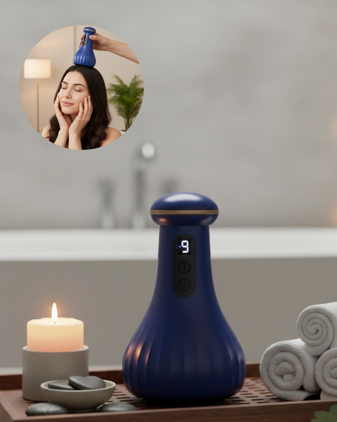 Elektrikli Baş ve Vücut Masaj Cihazı Çok Kademeli Rahat...