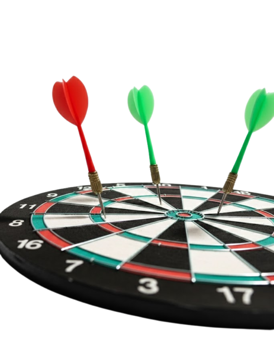 Ev ve Oyun Alanları İçin 15 İnç Dart Tahtası 4 Dart Oku Dahil