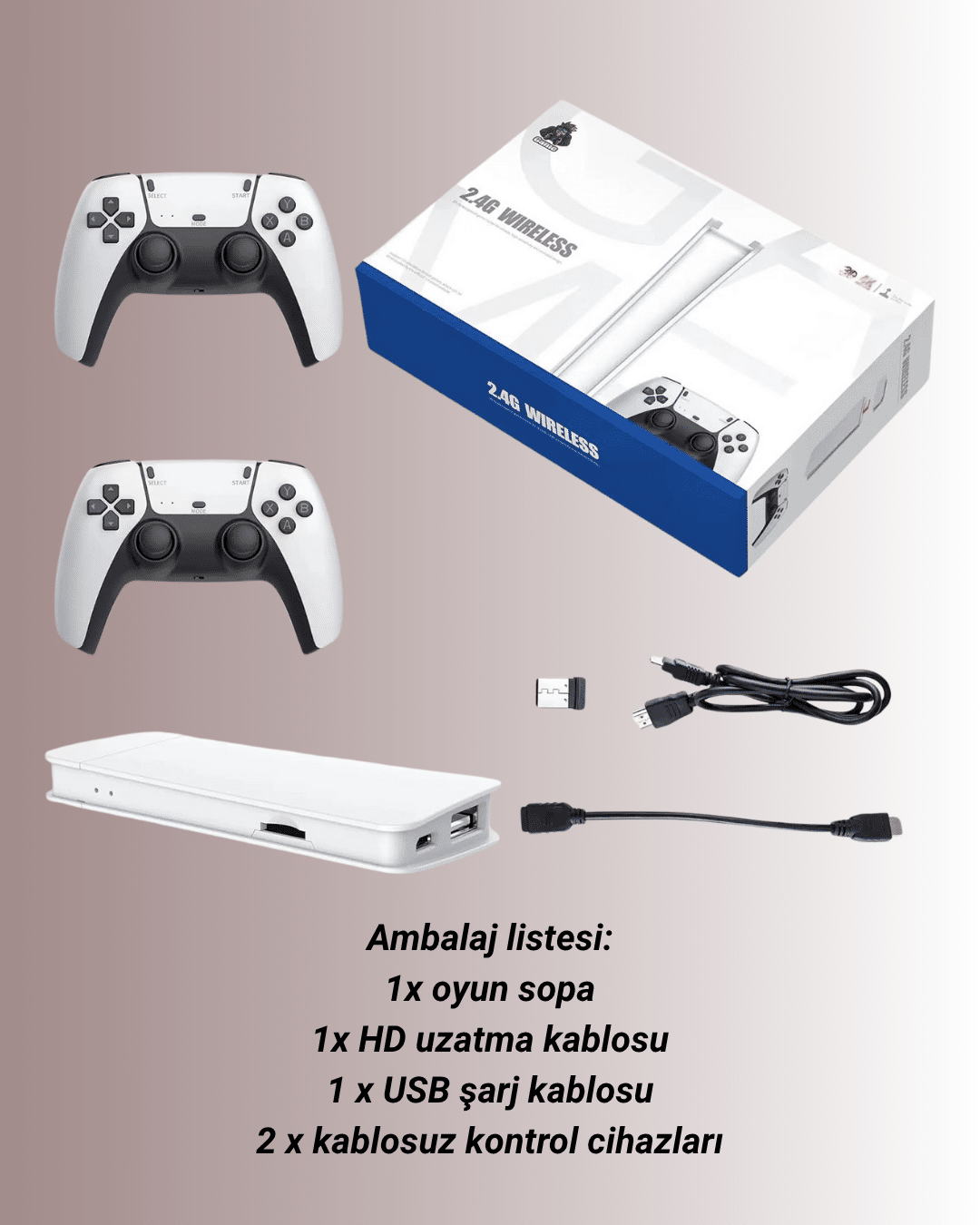 HDMI Çıkışlı Çift Kablosuz Kollu Retro Game Stick – M15