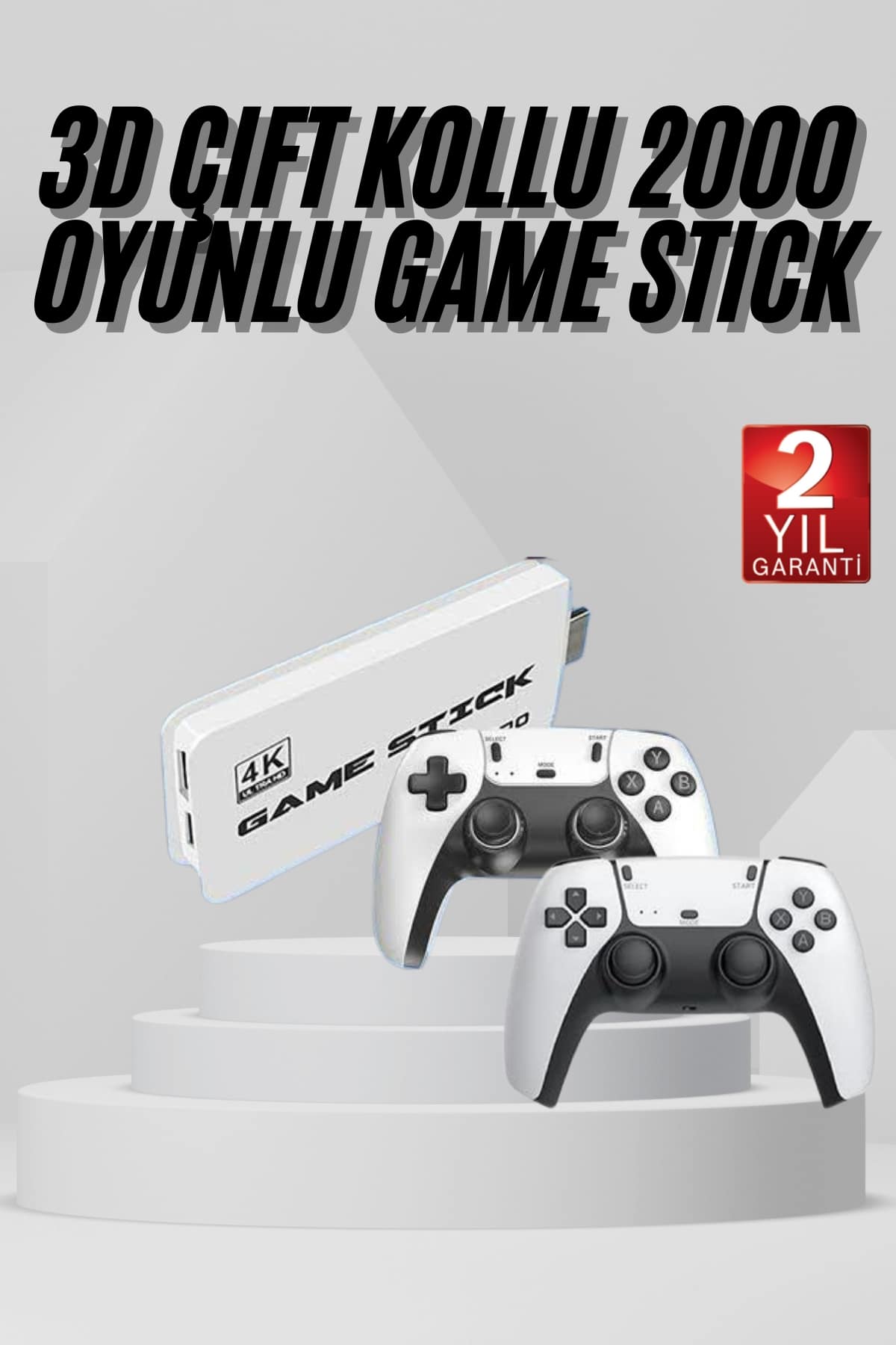 yeni nesil 3D 4K 2000 Oyunlu Game Stick Oyun Konsolu Çi...