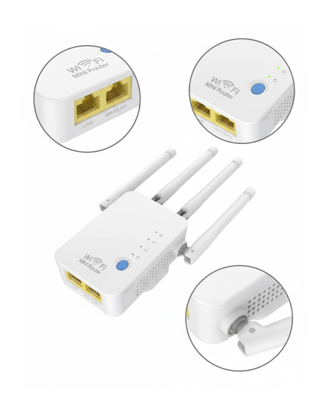 Kablosuz WiFi Tekrarlayıcı 300Mbps