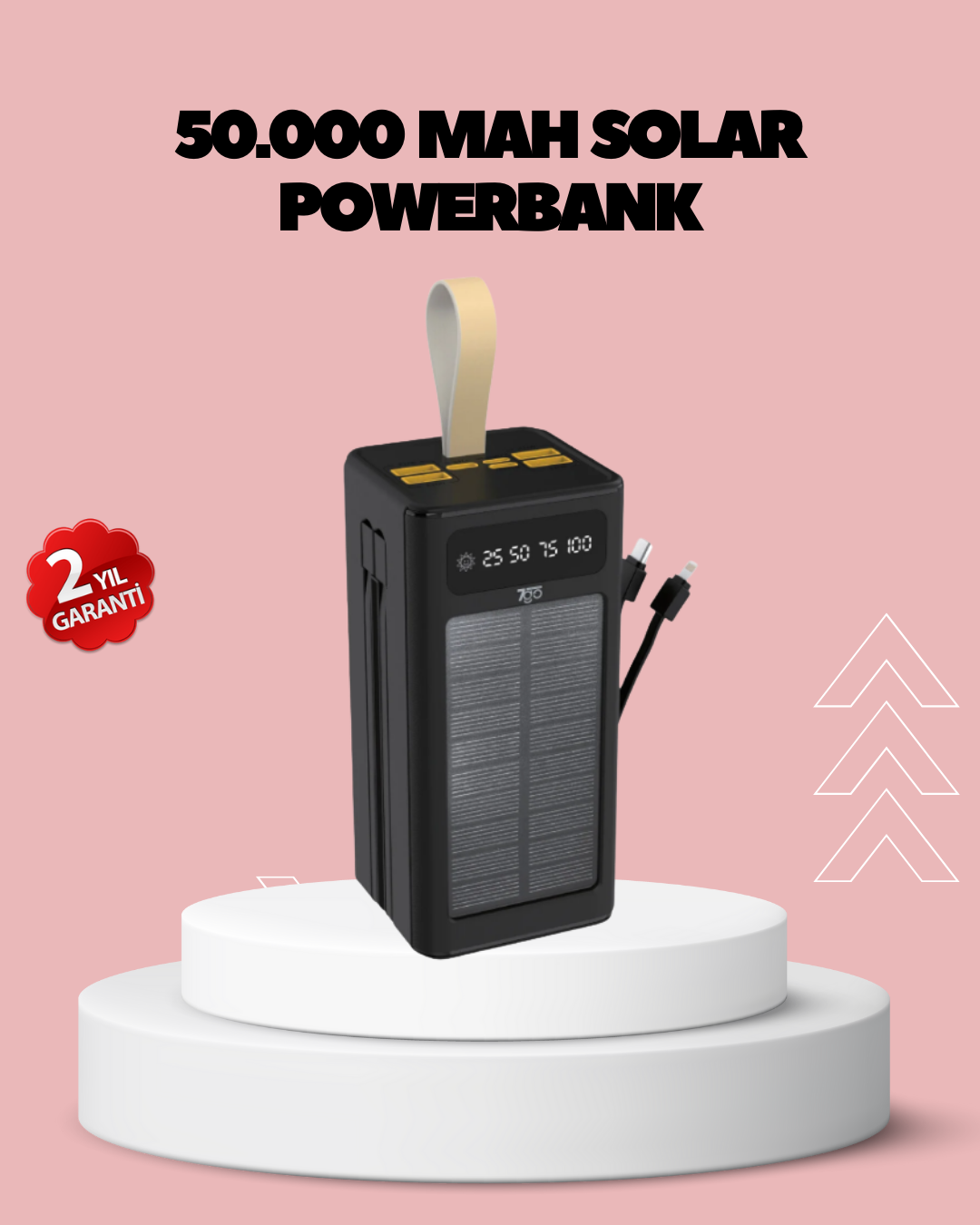 Kamp ve Outdoor Kullanıma Uygun Güneş Panelli Powerbank