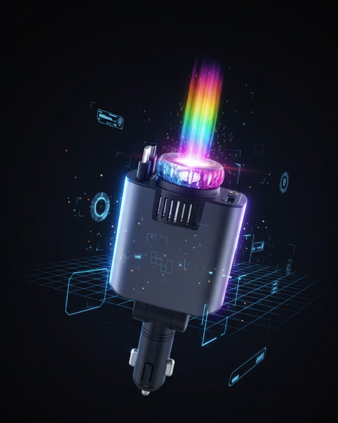 Araç Şarj Aleti Yıldız Tavan Işıklı Hava Nemlendirici A...