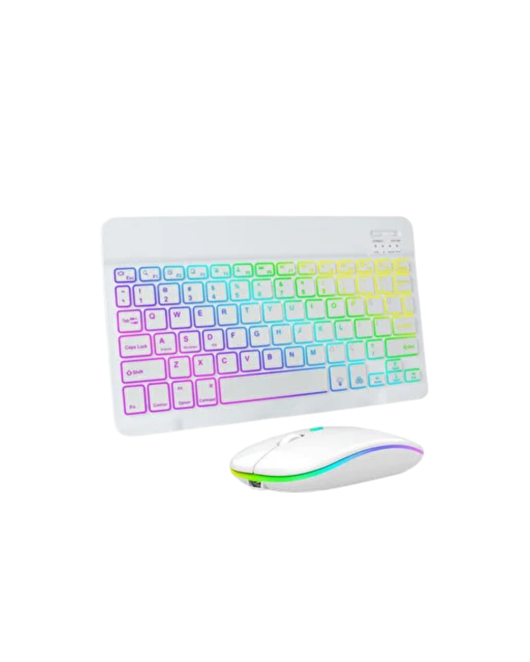 Aydınlatmalı Kablosuz Klavye Mouse Seti Bluetooth Bağlantılı Çoklu Cihaz Uyumlu