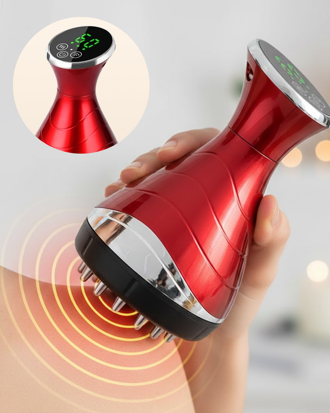 Vakumlu Isı Veren Masaj Cihazı Kas Gevşetici Ev Tipi Ku...