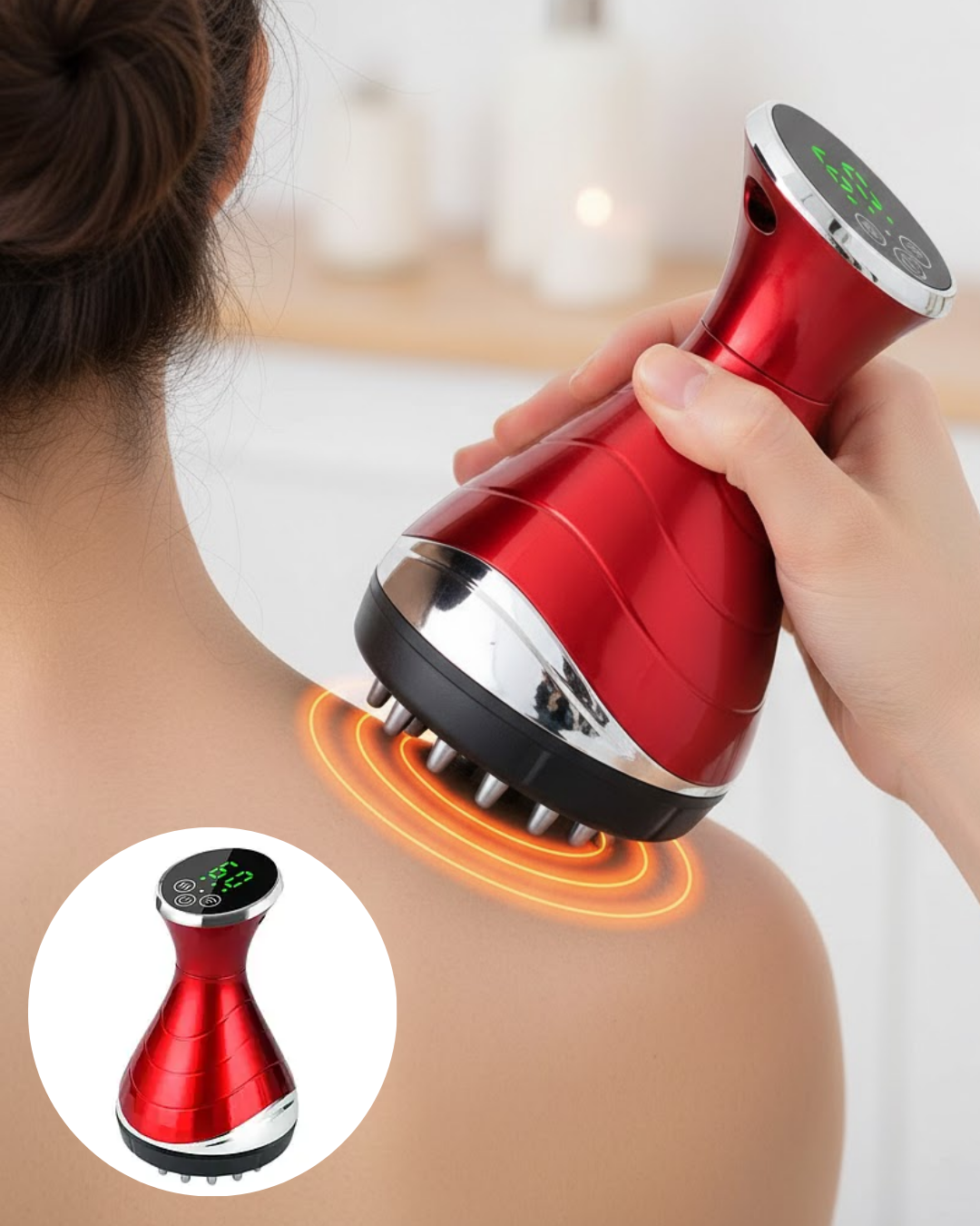 Titreşimli ve Isıtmalı Vakum Masaj Aleti Profesyonel Ku...