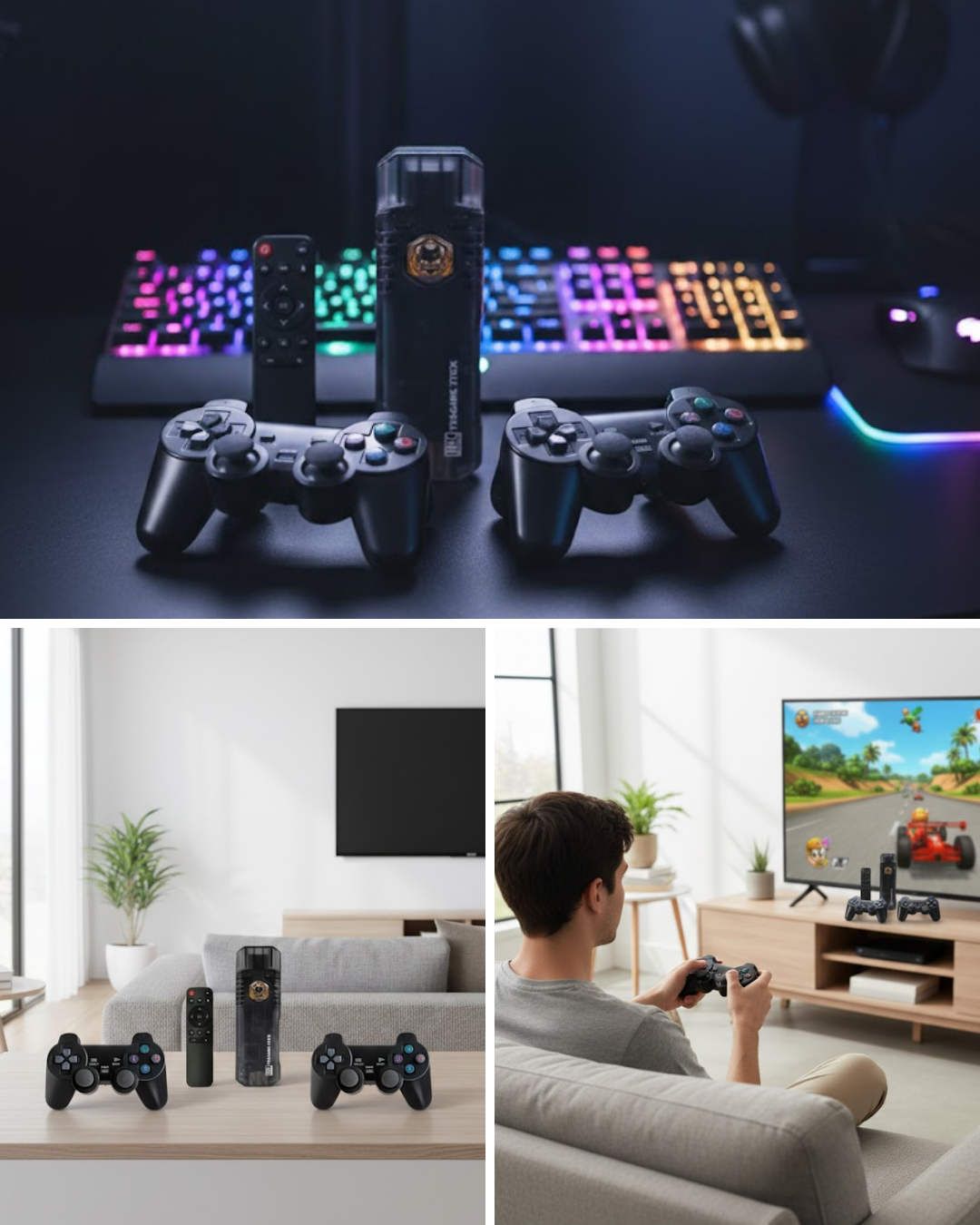 Kablosuz Gamepad Denetleyici Çift Sistem