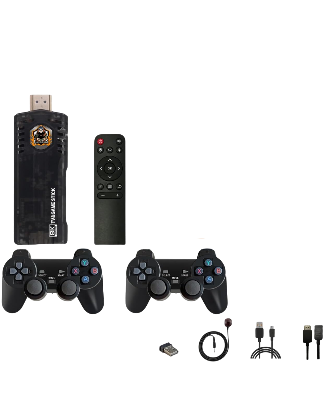 Kablosuz Gamepad Denetleyici Çift Sistem Retro Oyun Konsolu HDMI Uyumlu HD Çıkışlı