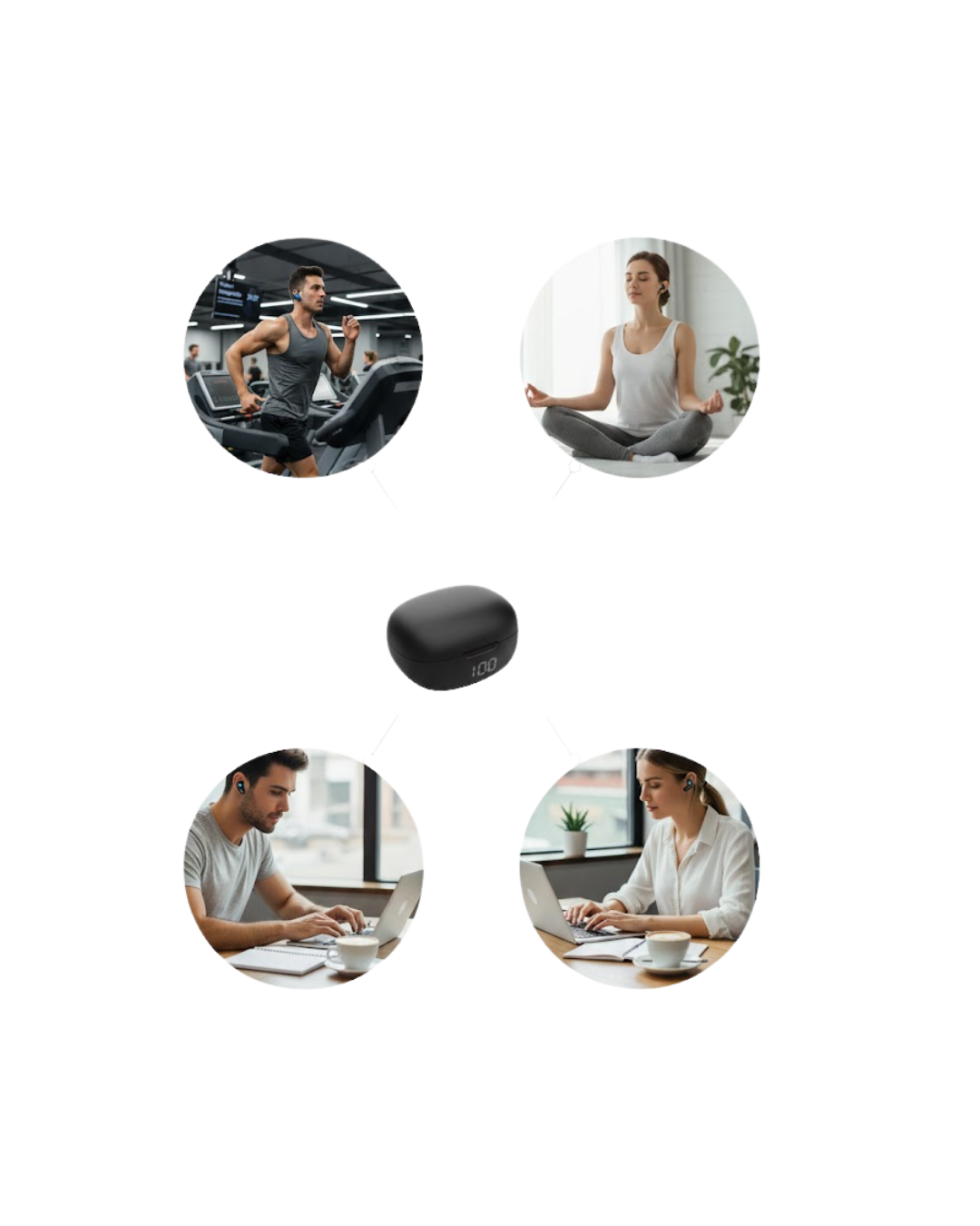 Kulak İçi Olmayan Kablosuz Kulaklık Dual Mic ve Uzun Pil Süresi