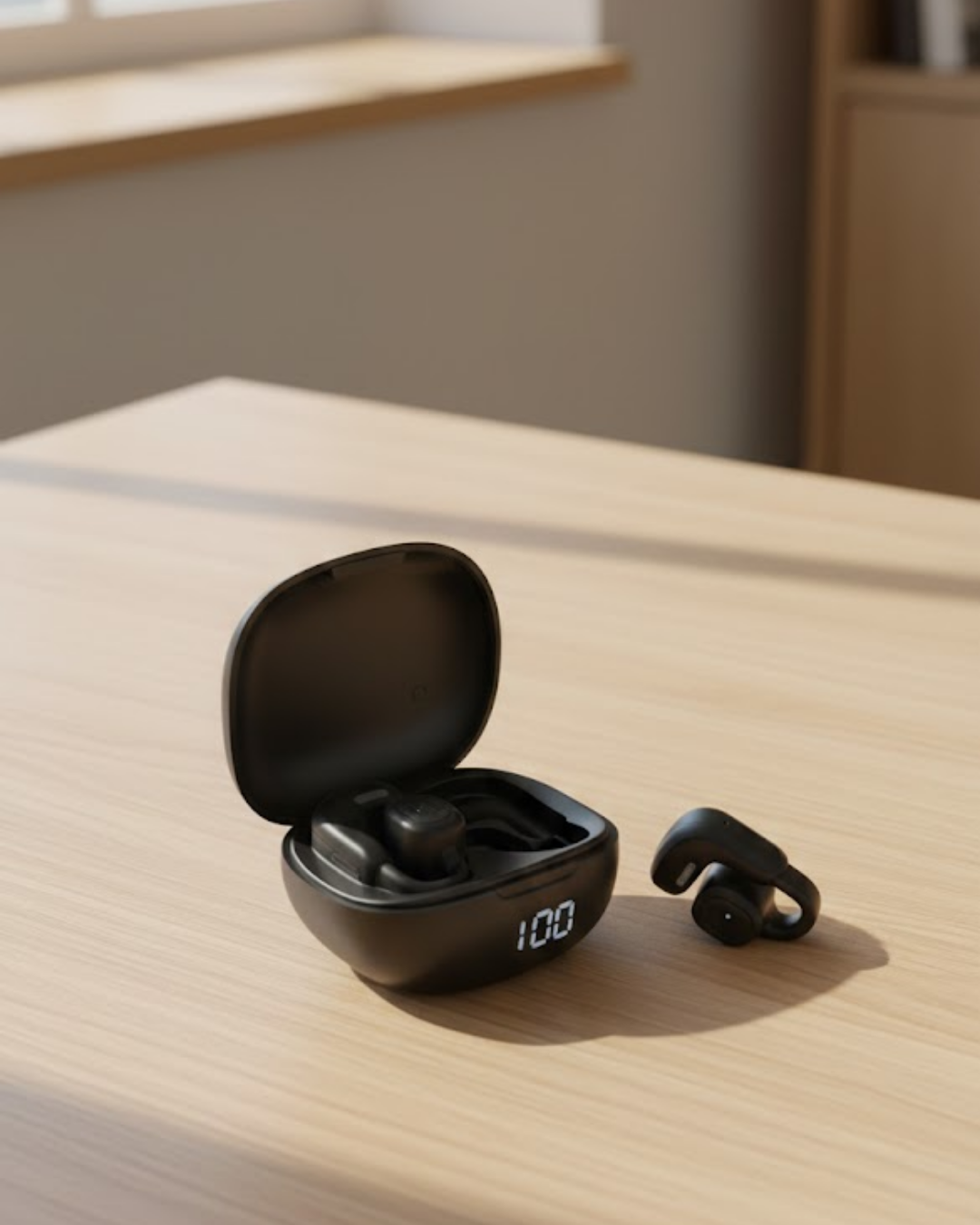 Kulak İçi Olmayan Kablosuz Kulaklık Dual Mic ve Uzun Pi...