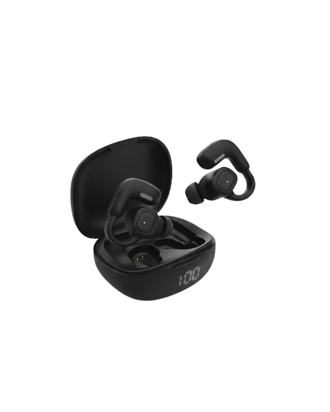 Açık Tasarım Kablosuz Bluetooth Spor Kulaklık LED Ekranlı