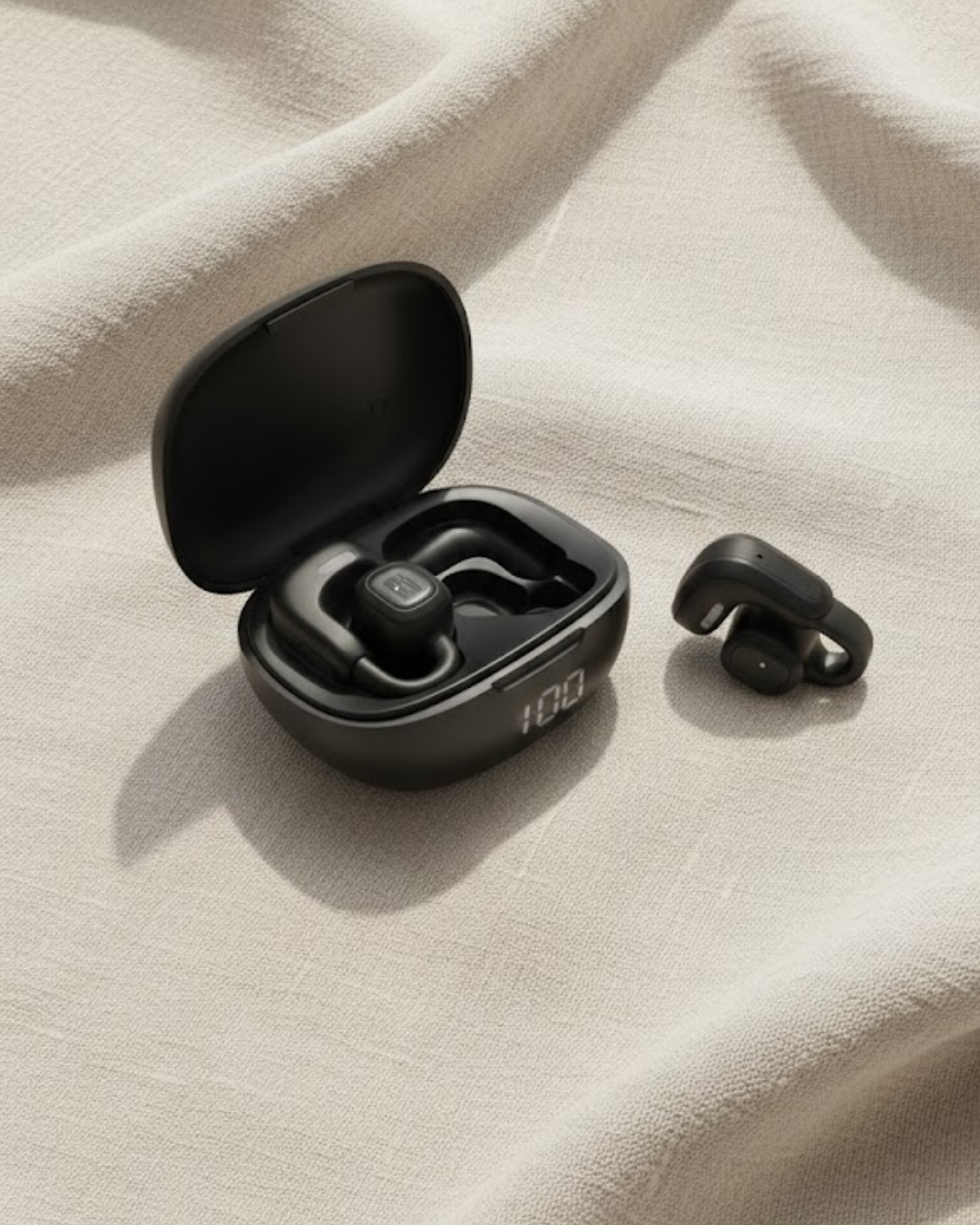 Açık Kulak Kablosuz Spor Kulaklık Dual Mikrofon ve LED ...