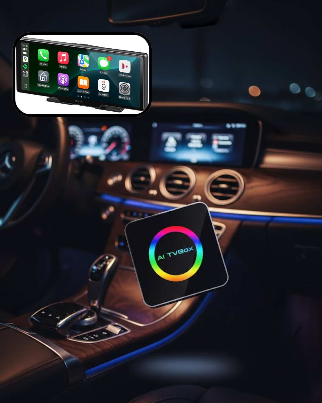 Araç İçin Kablosuz CarPlay Android Auto Multimedya Çözü...
