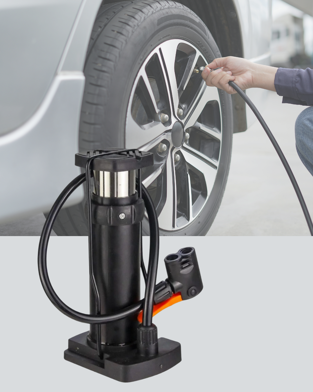 Ayak Pompası Otomobil Motosiklet Bisiklet Lastik Şişirme